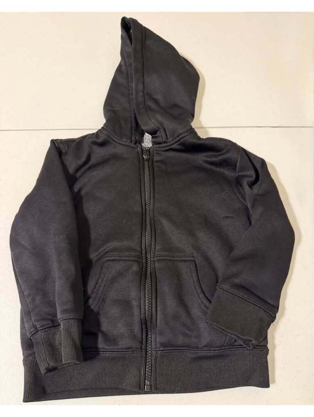 Healthtex Black Sherpa-Lined Zip-Up Hoodie, Size 5T